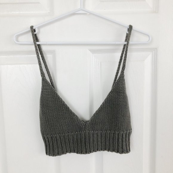 Brandy Melville Chelsea Knit Cropped Bralette Tank - Picture 2 of 6